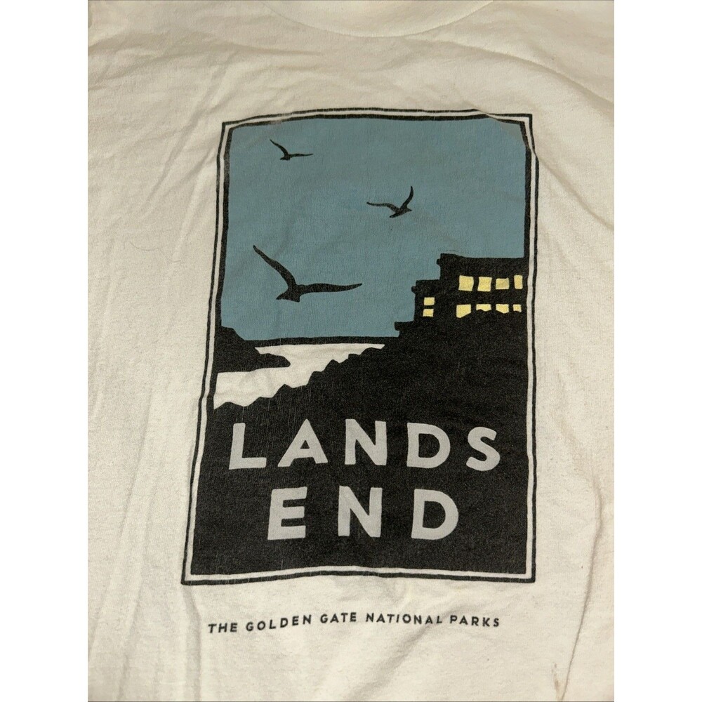 Vintage Lands End Michael Schwab The Golden Gate National Park Small T-Shirt